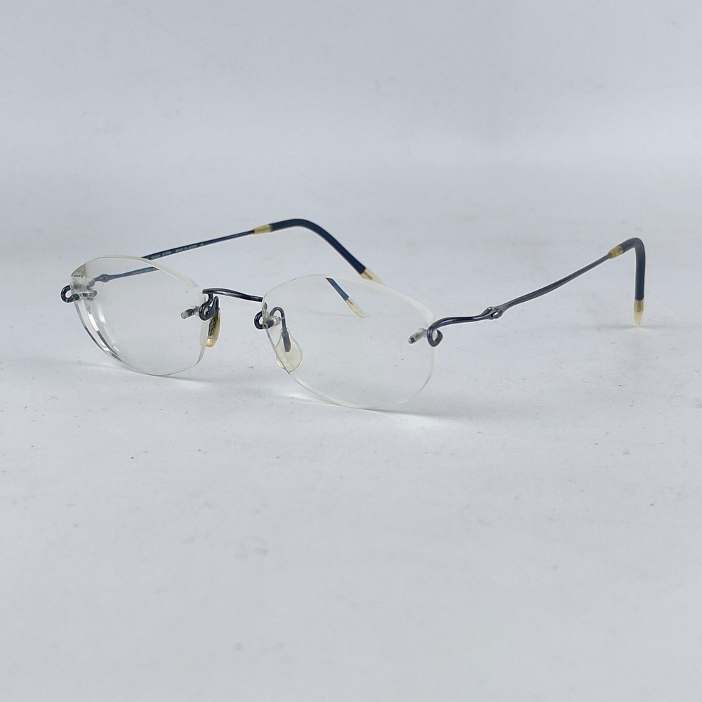 Kuzio Kawasaki MP-634 Women Eyeglasses Frame Silver Metal Half Rim 50-19-145 mm
